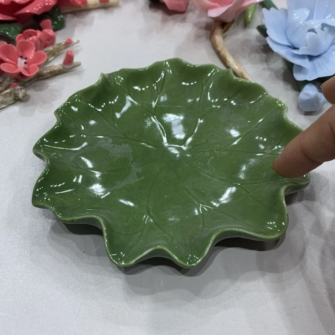 摆件陶瓷手工花摆件