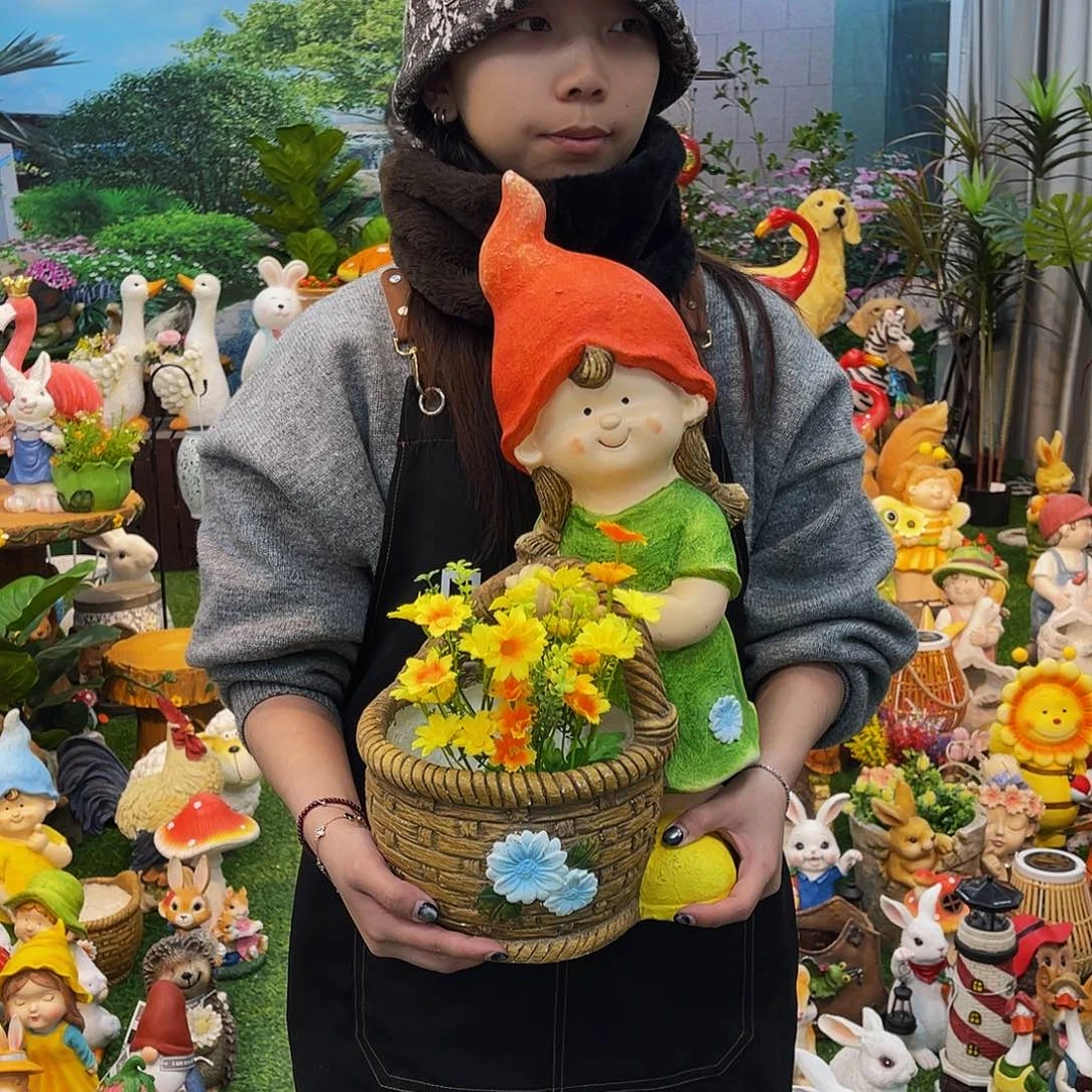 红陶花园庭院摆件&000&