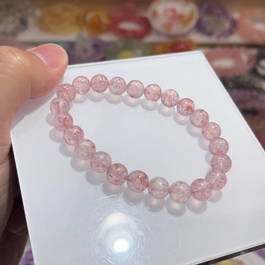 未镶嵌水晶手链8m草莓晶单圈