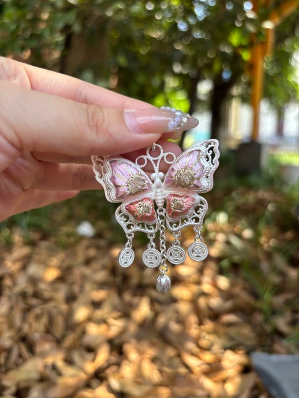 非金属布艺吊坠 黔东南纯手工苗绣项链