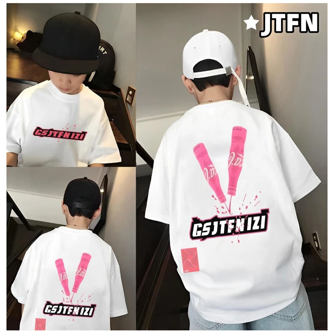 【100%纯棉】童装男童t恤短袖夏季儿童中大童男孩上衣半袖夏装潮款