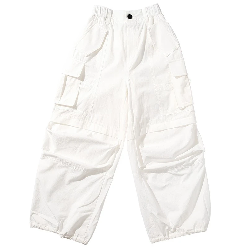 K5277儿童白色工装裤伞兵裤男童两穿休闲棉布裤夏女童防蚊裤长裤