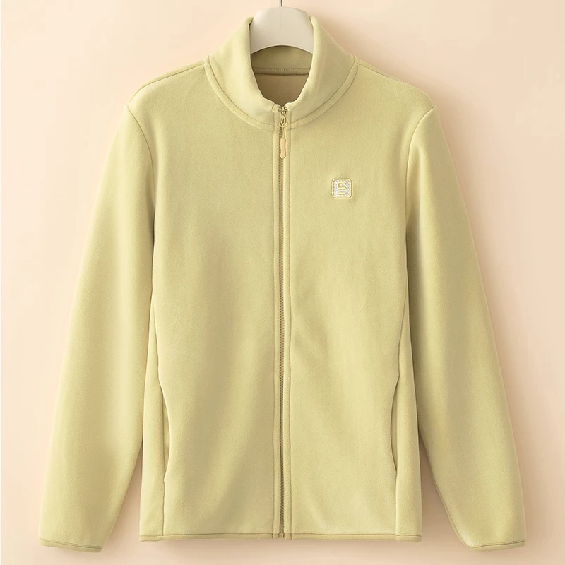 时尚舒适摇粒绒云感外套男女奥粒绒保暖上衣秋冬加绒加厚抓绒衣男