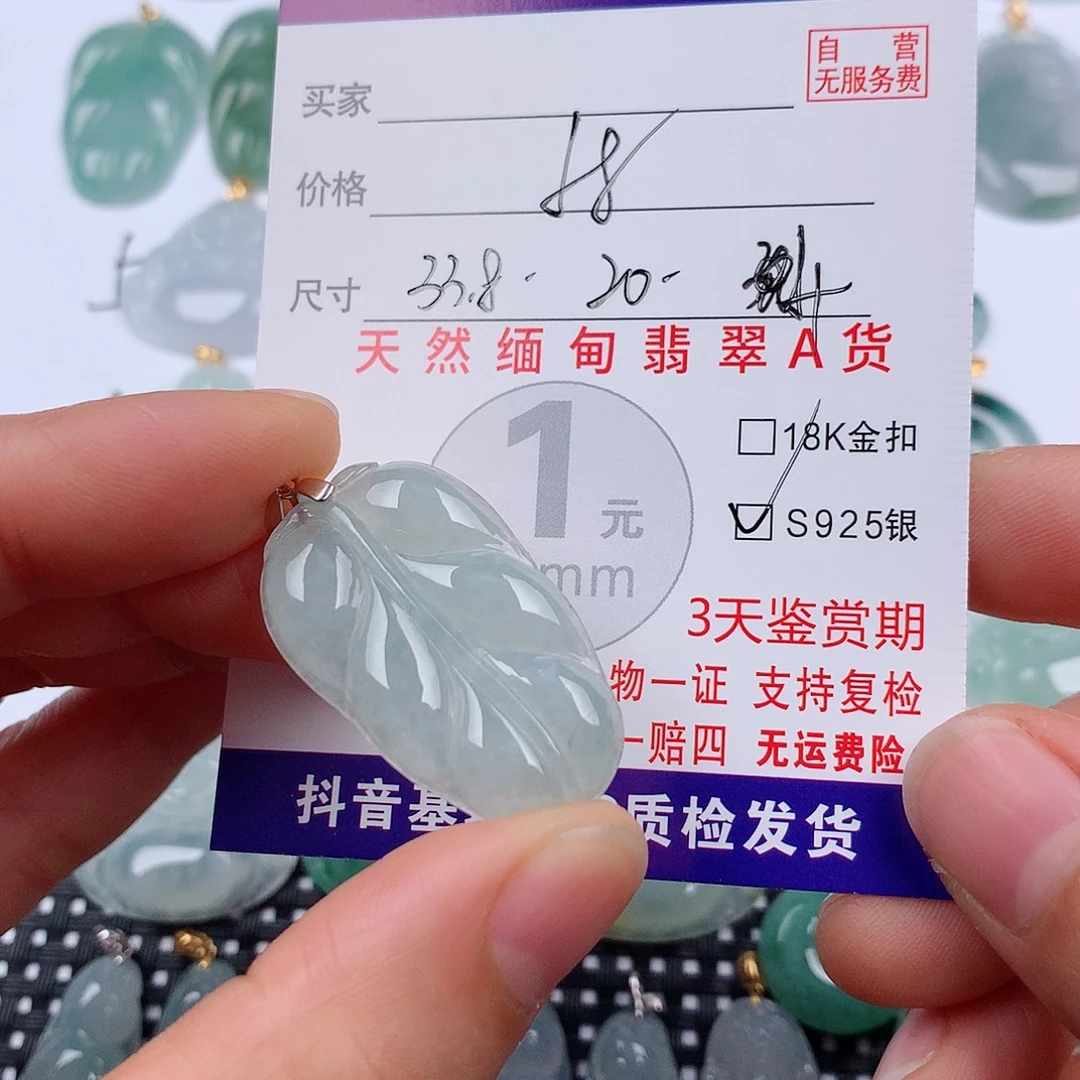 翡翠未镶嵌颈饰挂件