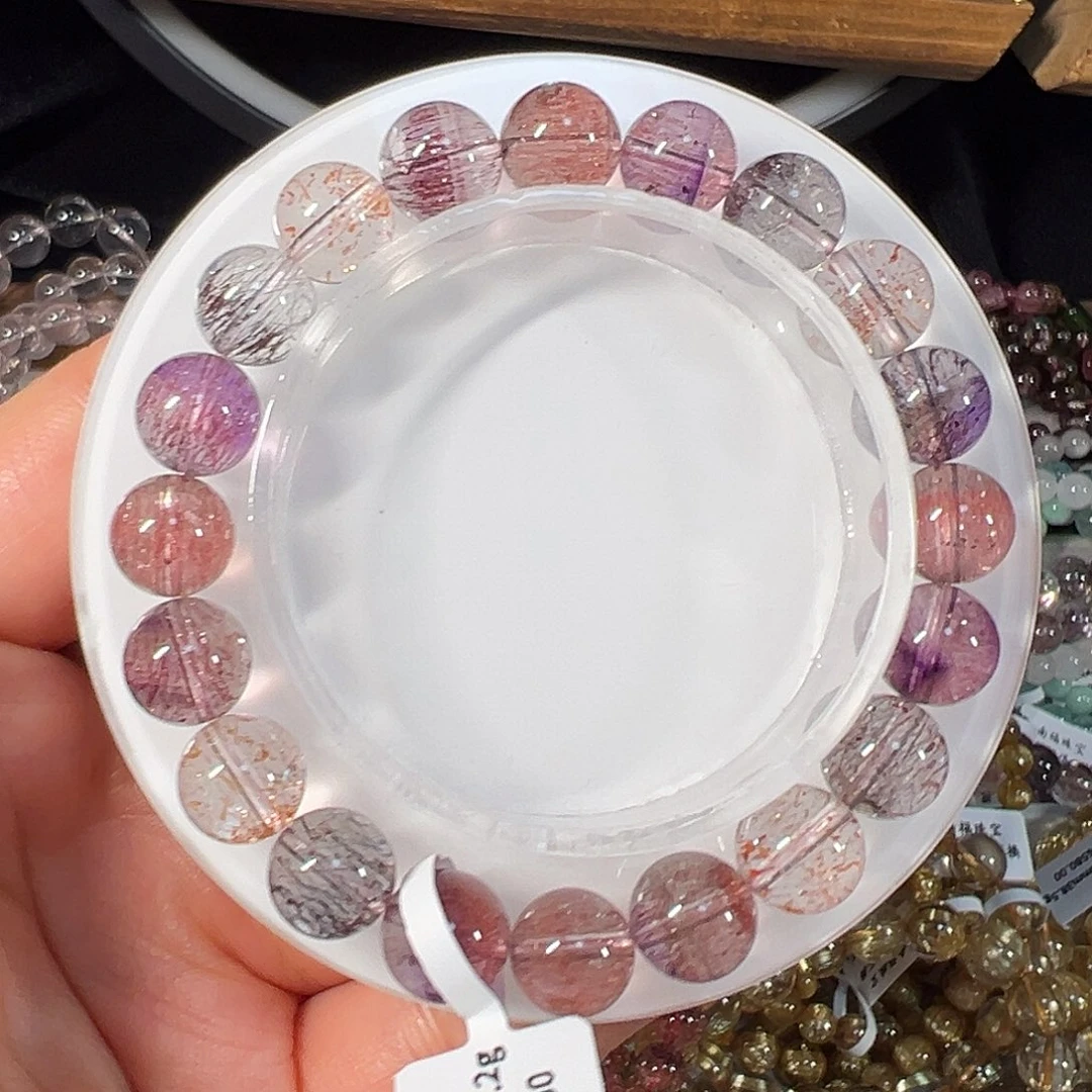 水晶手链未镶嵌巴西仙女超9.7mm透体单圈手串
