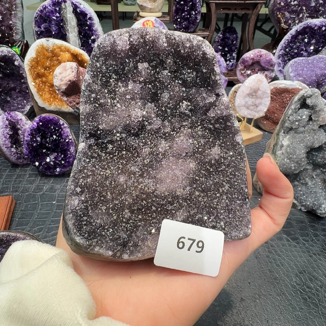 紫晶珠宝半成品未镶嵌