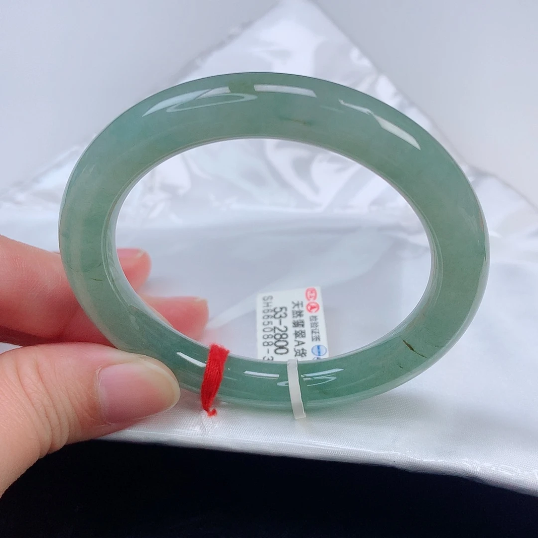 未镶嵌手镯翡翠53圆条