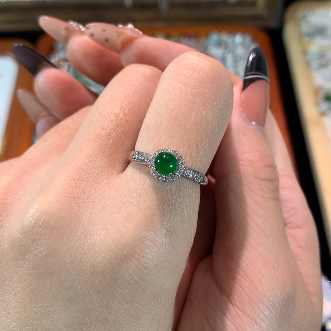 吊坠(不含链)银S925镶嵌翡翠