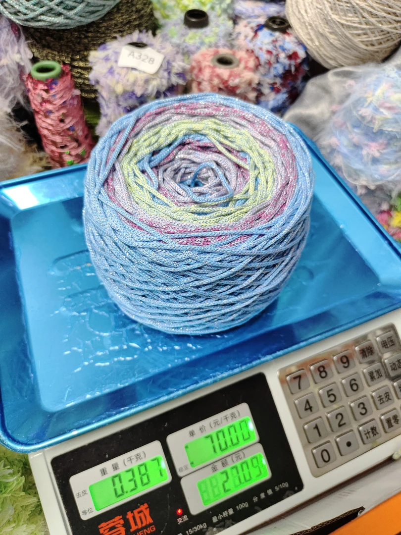 386克渐变空心纱勾包包垫子