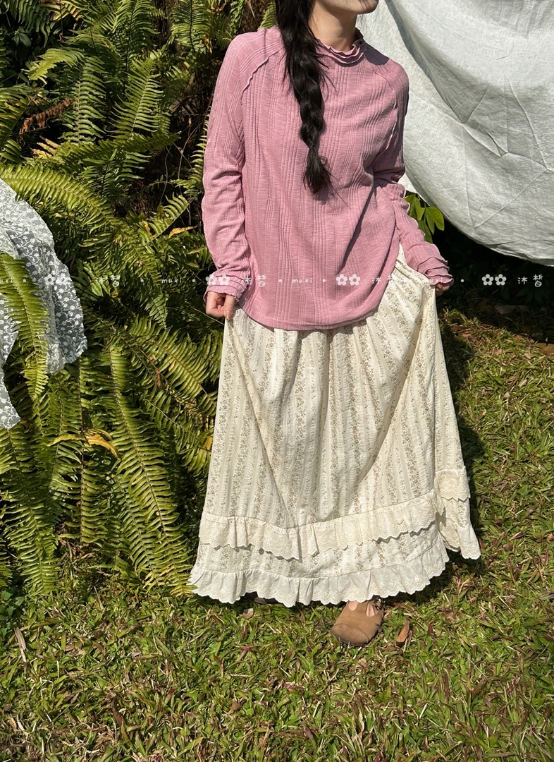 叨叨推荐款#MX#15115#花边袖打底上衣  FL