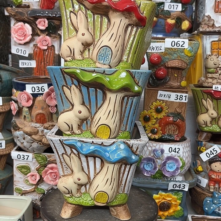 花盆紫砂粗陶材质多肉花盆