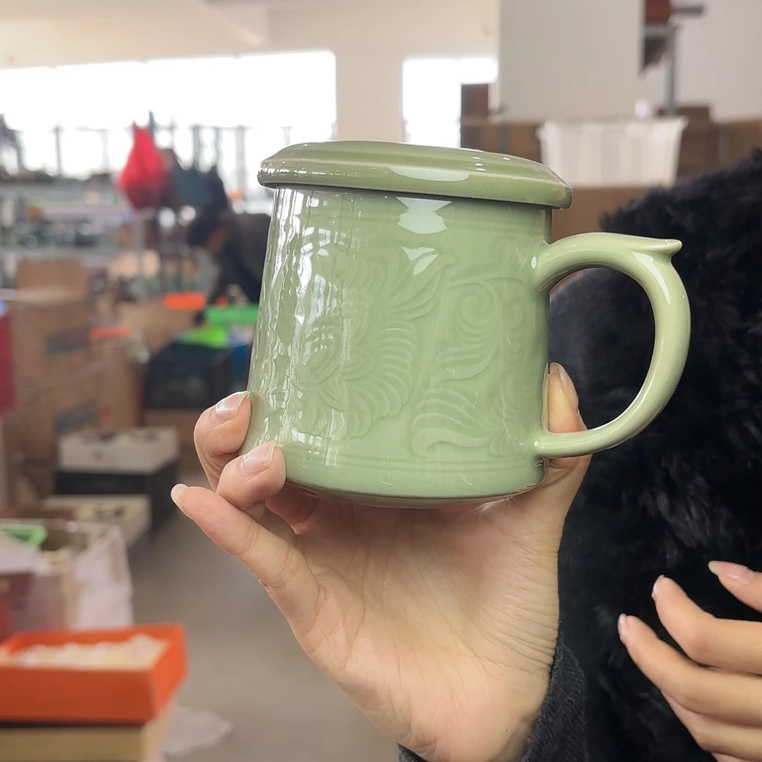 龙泉云间青瓷小米茶器