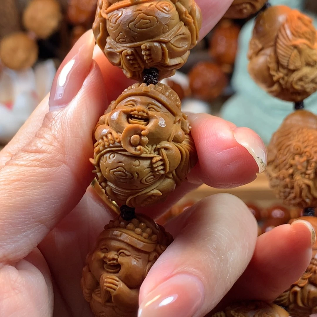 手串/手链橄榄核大****荡橄榄核钻石面财神