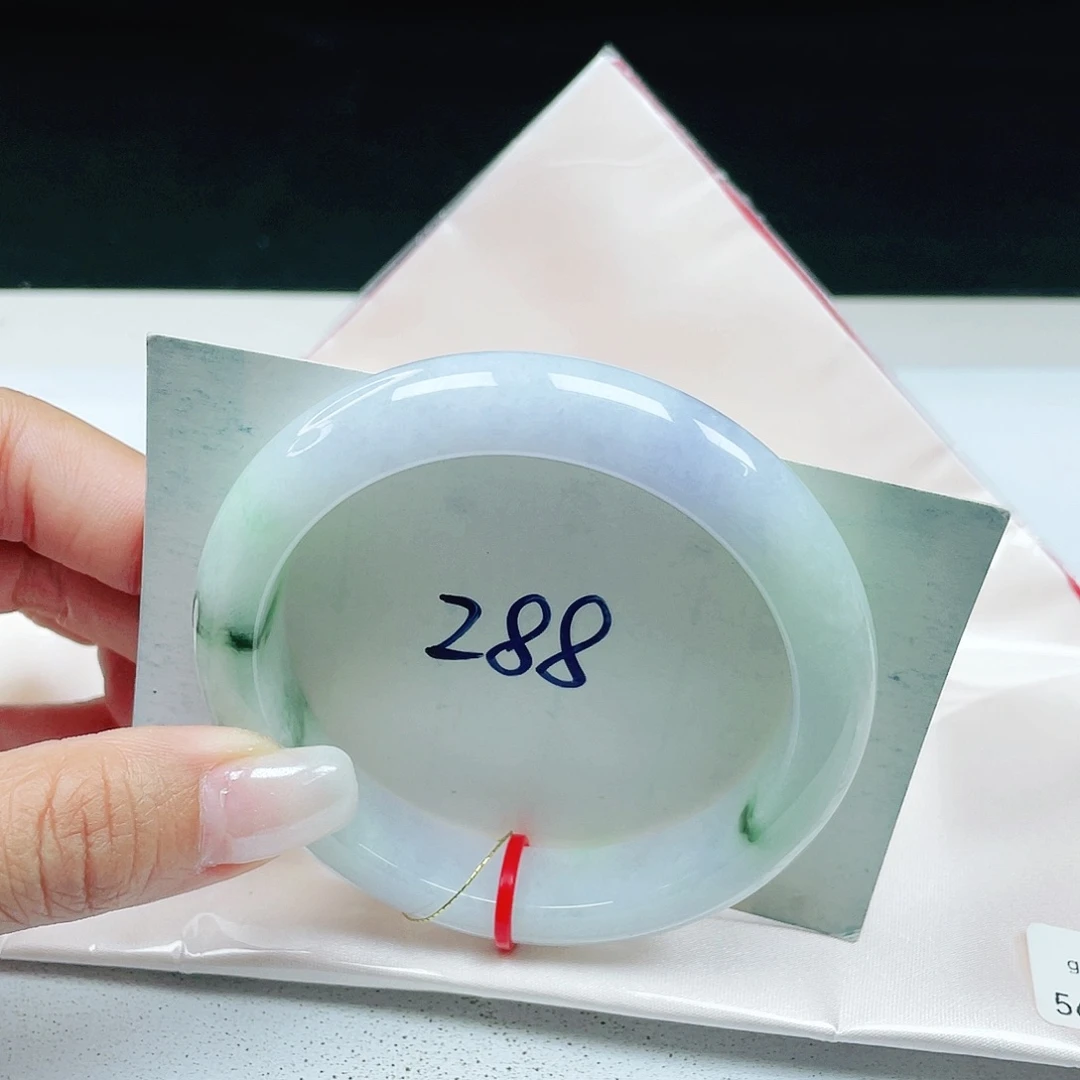 翡翠未镶嵌手镯 正圈56+