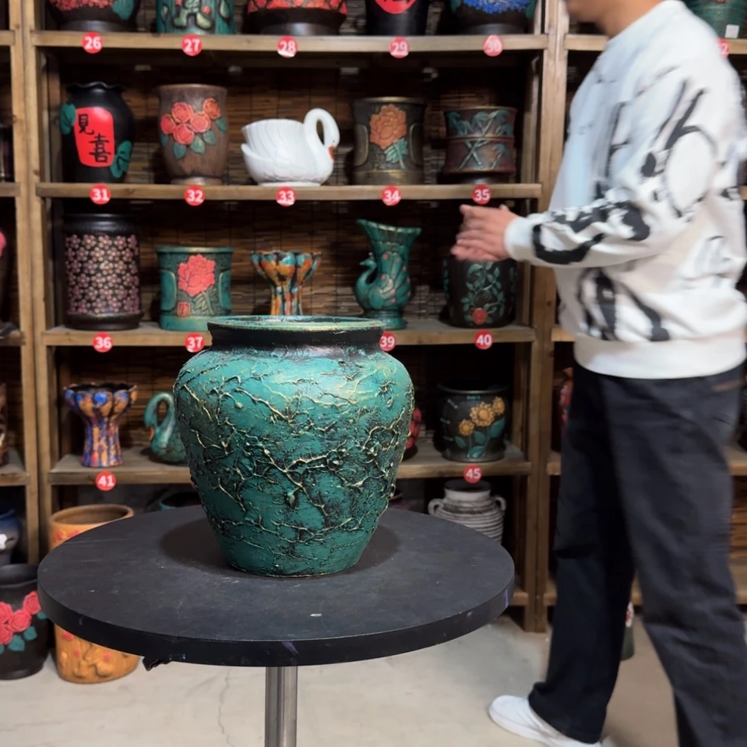 带孔高端浮雕花盆炸炸炸