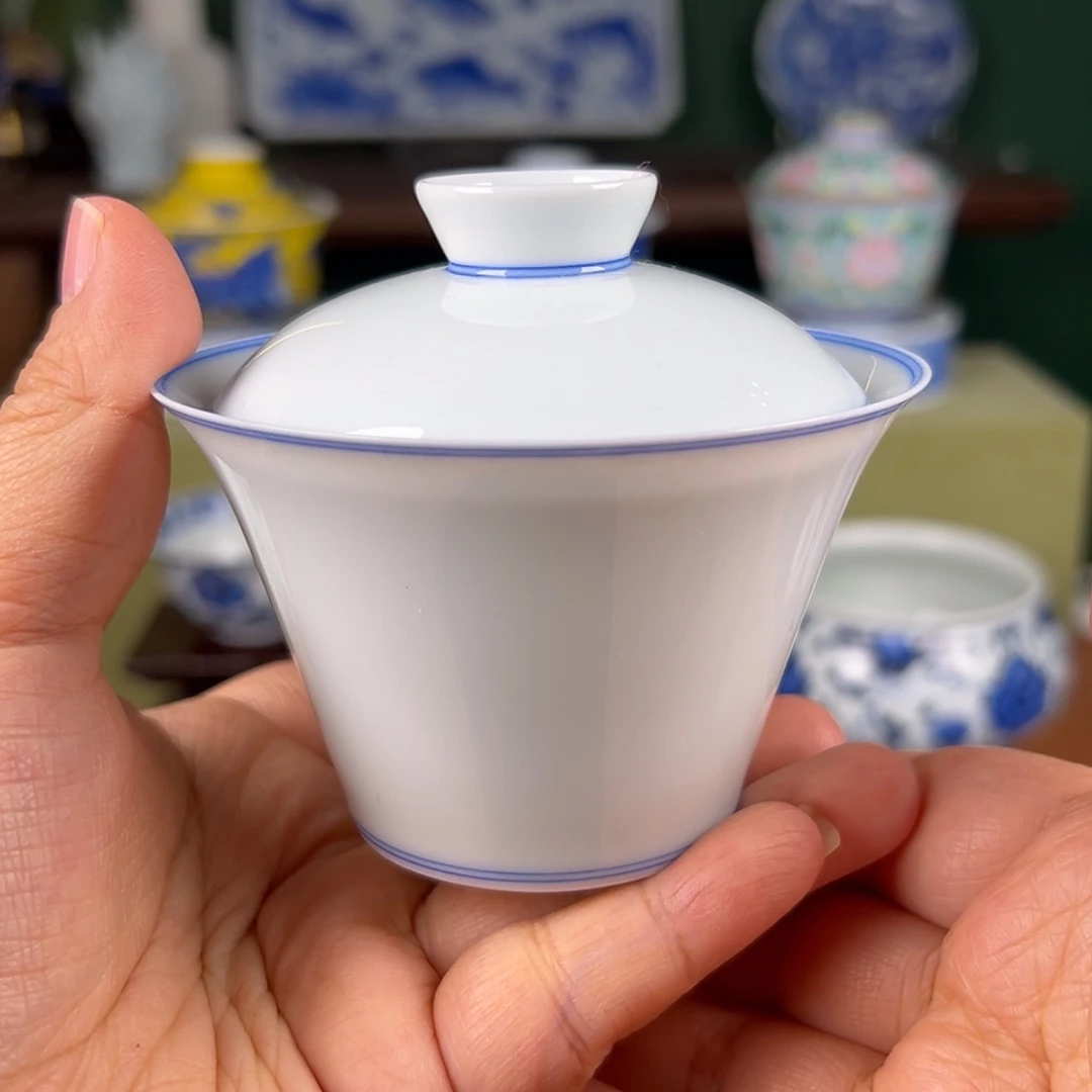 【闪购商品】杯景雨工坊-白胎盖碗