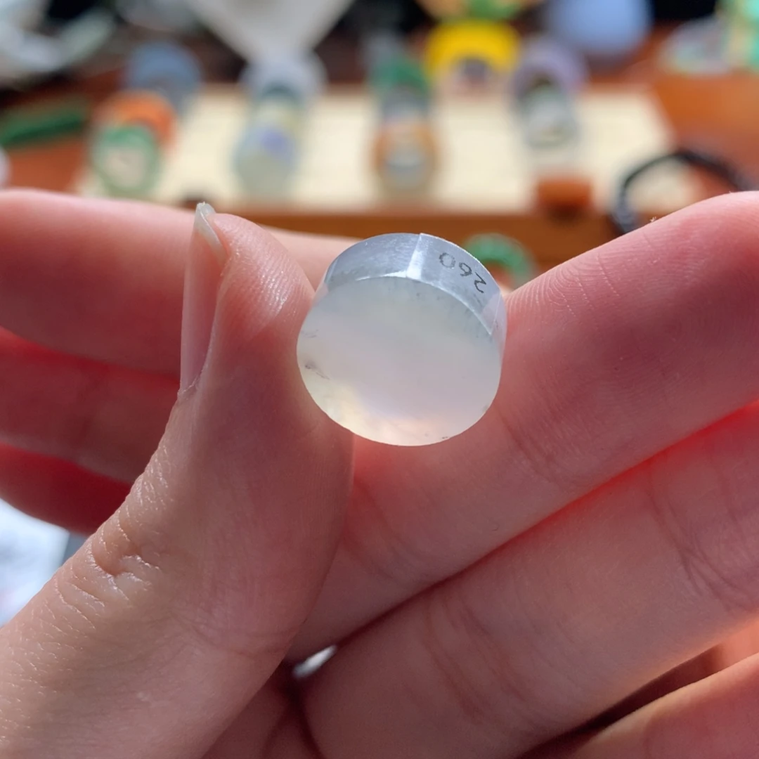 未镶嵌定制翡翠荔枝冻冻 捡漏戒指心