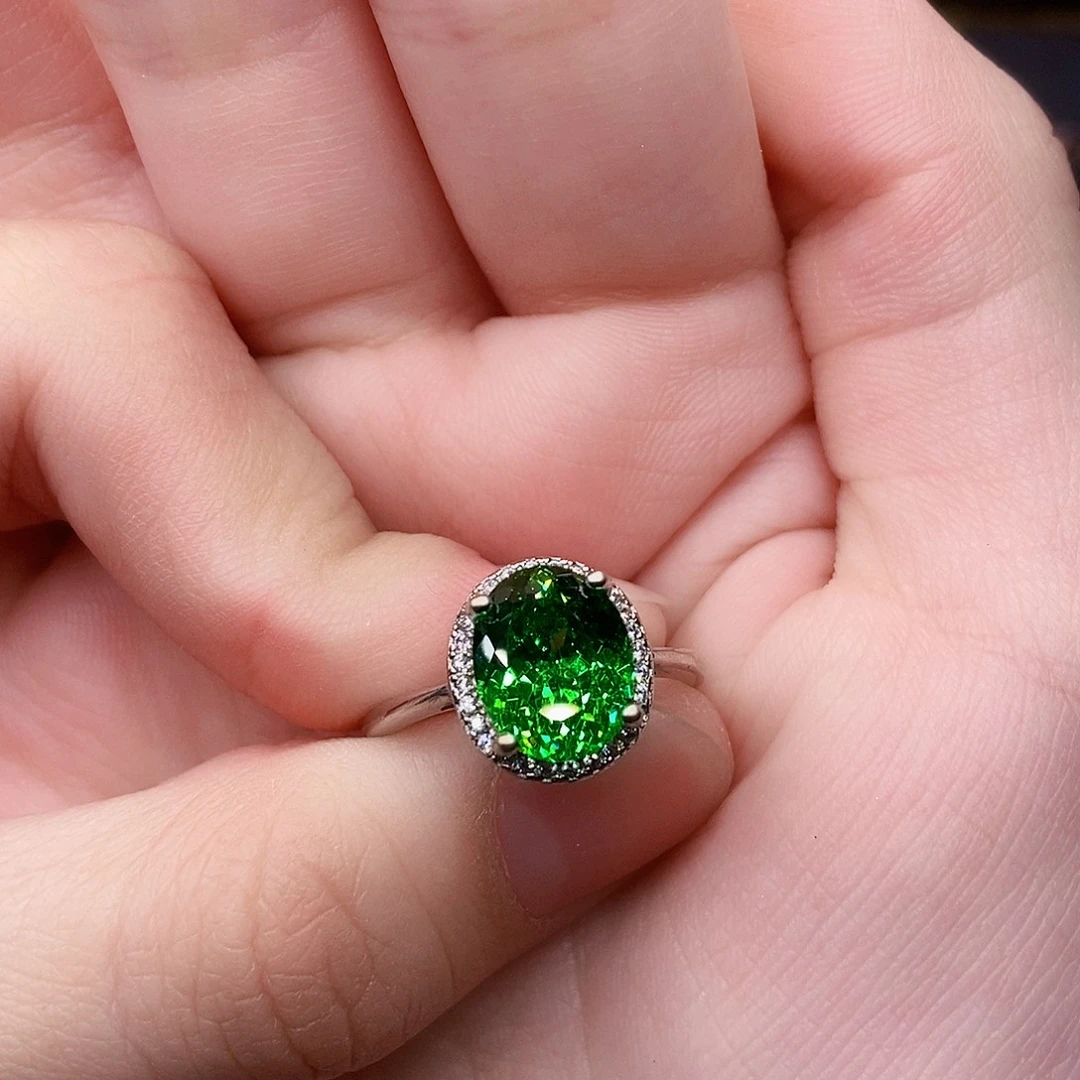 银S925镶嵌碧玺珠宝奇石