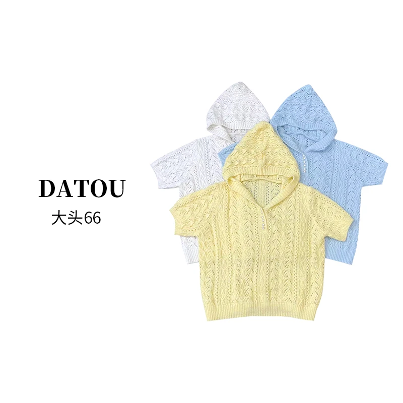 2025 新款设计百搭时尚休闲针织毛衣帽衫 8815