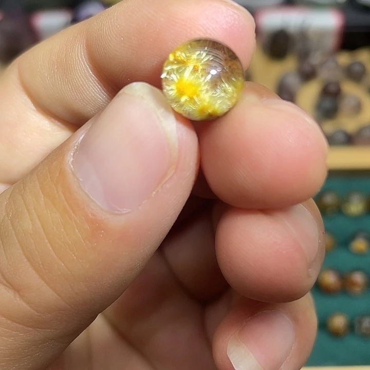 发晶颈饰未镶嵌太阳花单珠可以镶嵌