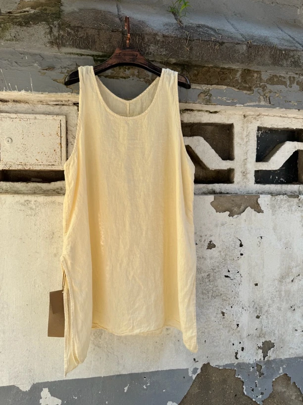 古木计～原创亚麻宽松背心25165（83—86长度！胸围133公分）