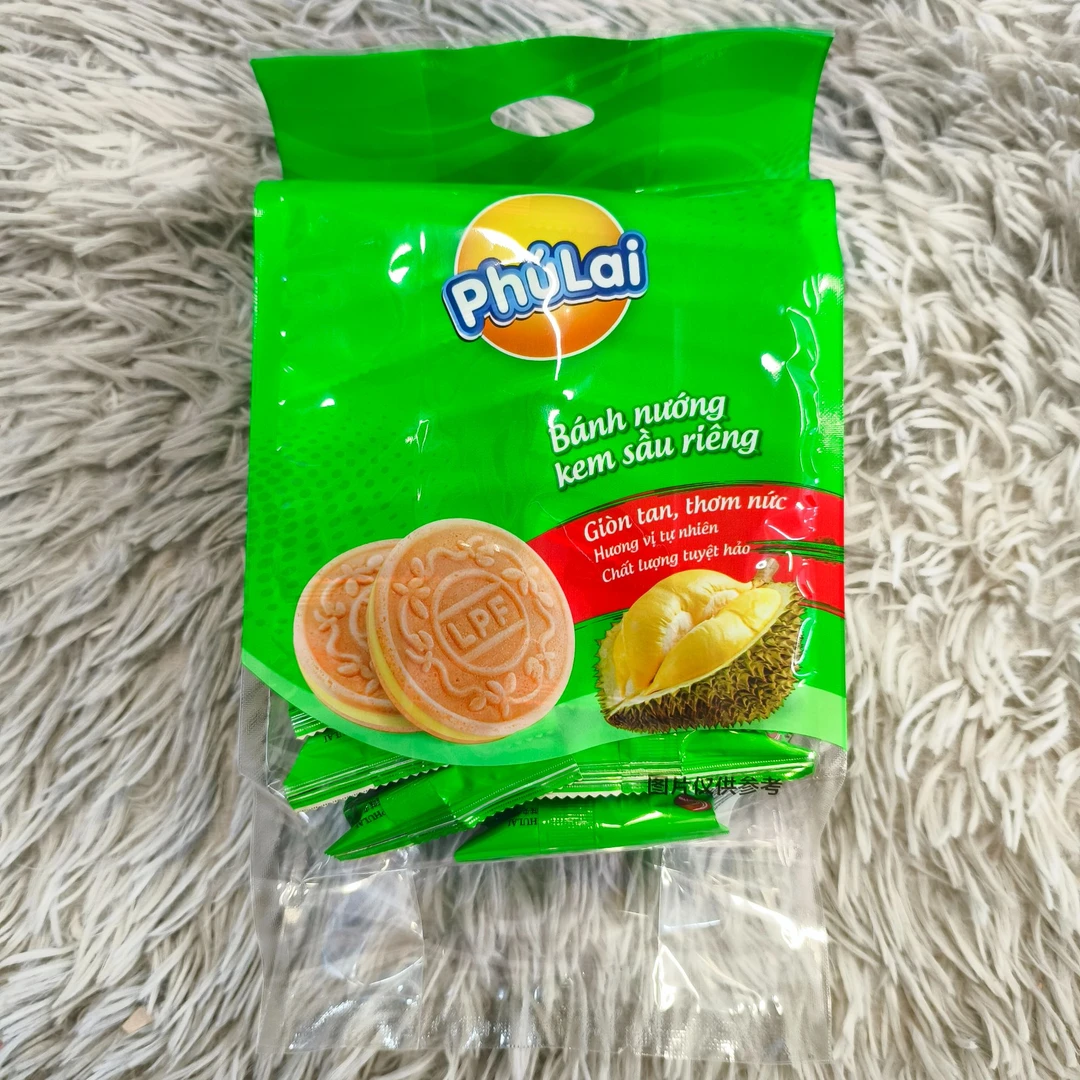 越南进口PUA榴莲味夹心饼干