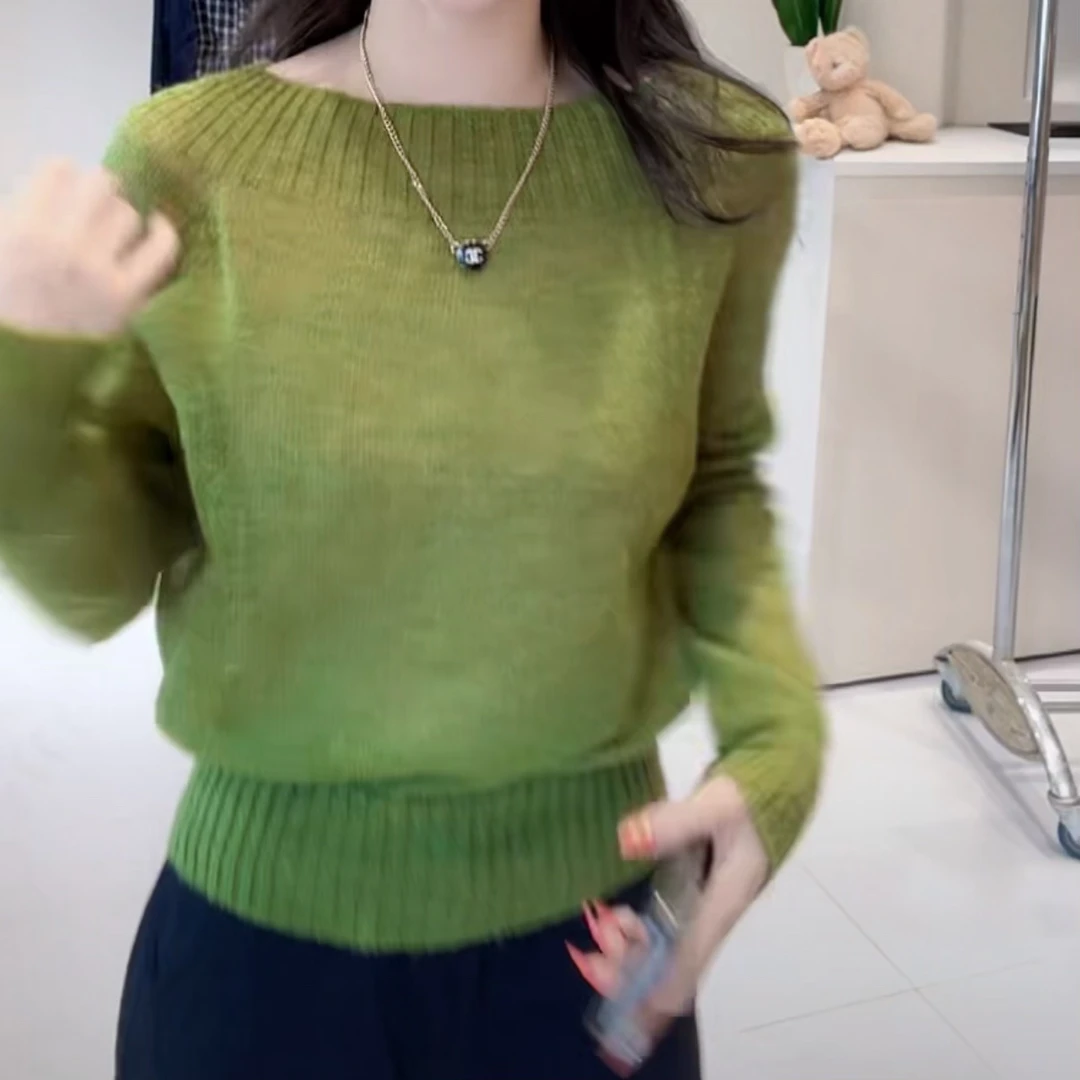 设计感秋款 纯色百搭高级套头针织毛衫2025新款时尚气质显瘦上衣