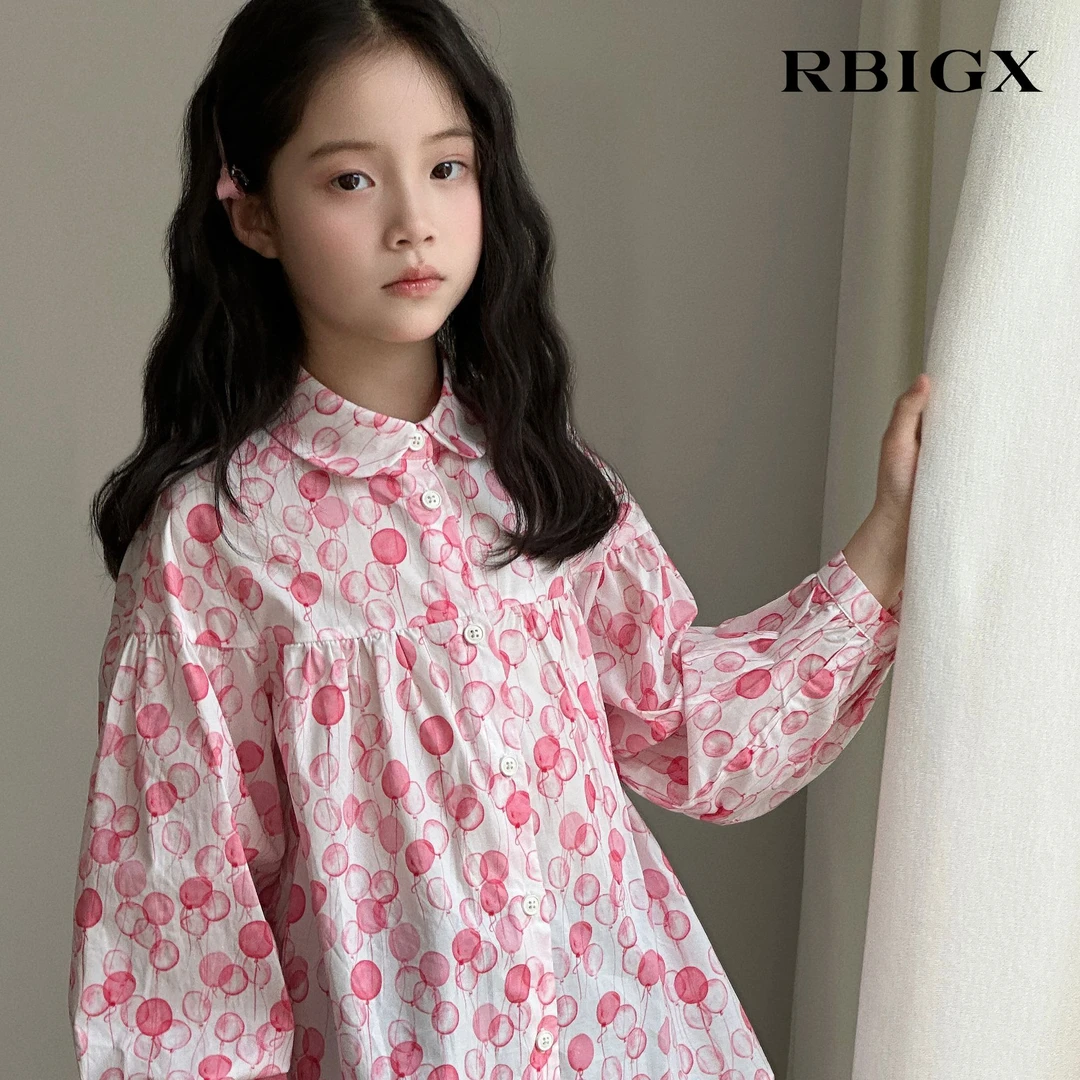 RBIGX瑞比克26春季新款娃娃领甜美设计感潮流长袖衬衫CC5AR2360