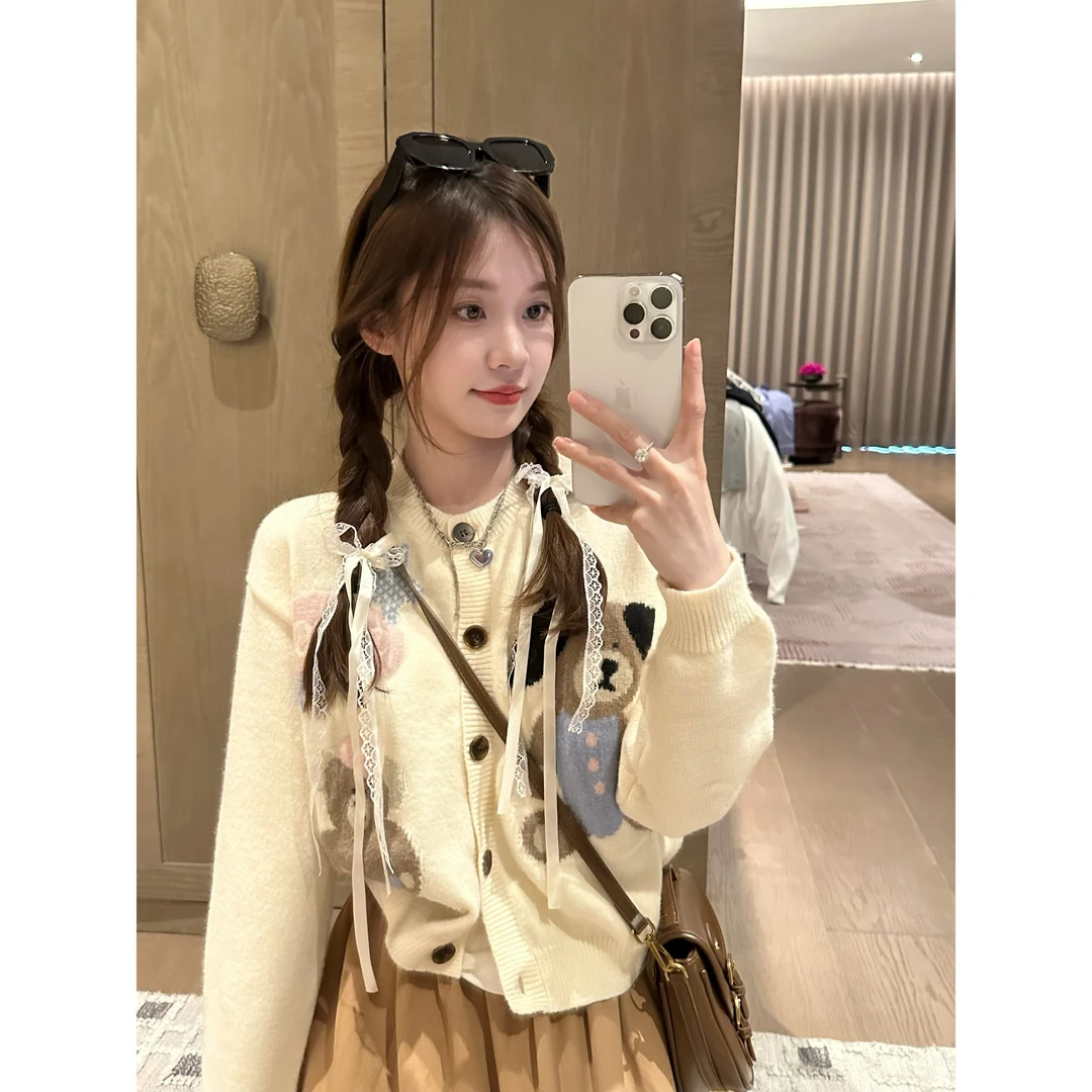 【暖心小熊】秋季新款小熊熊毛衣开衫-MY103