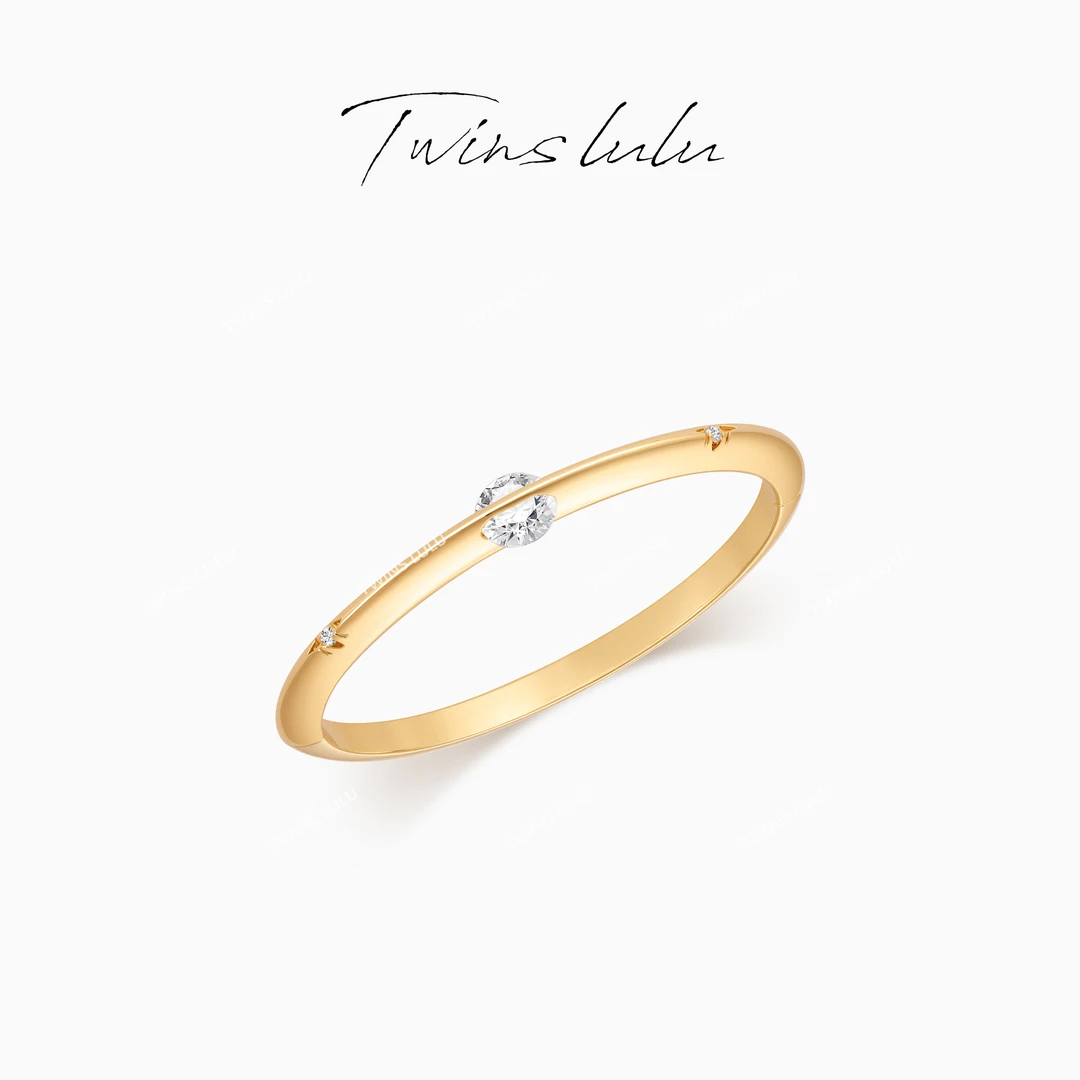 铜合金合成锆石手镯 TWINS LULU 可转动星球手镯送女友TSS6946-SP