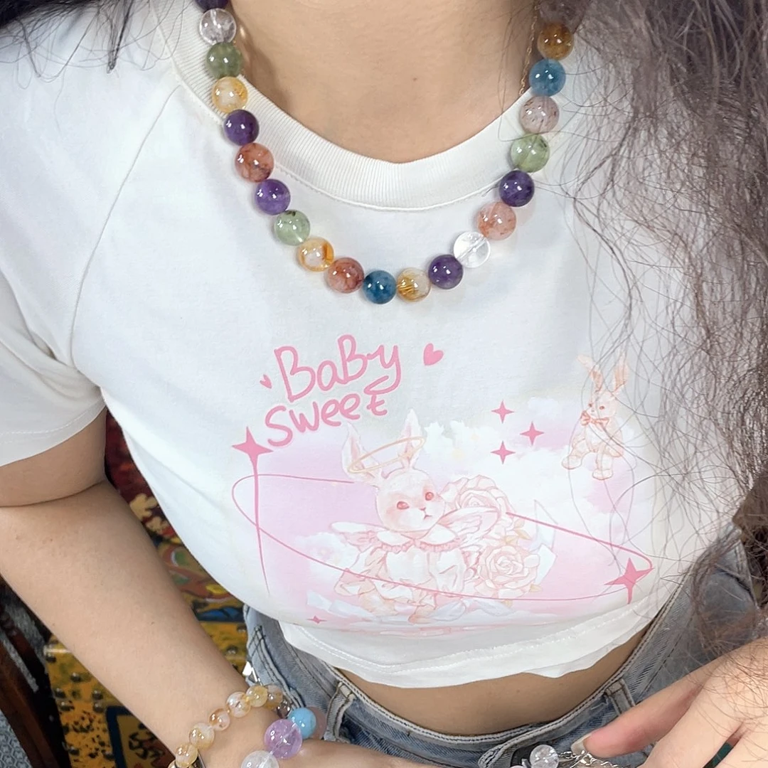 水晶手链银S925镀金镶嵌