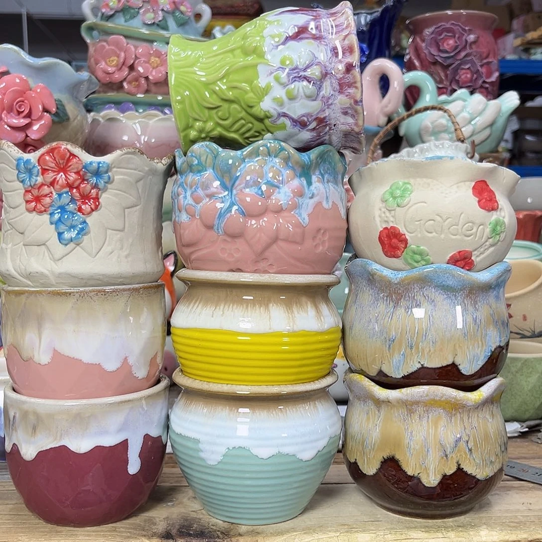陶瓷陶瓷花盆特价上新口8-10厘米