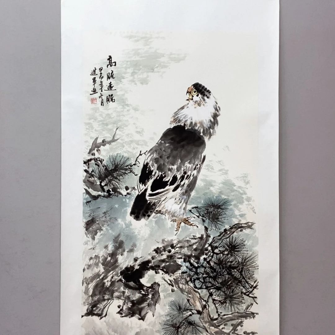 国画文进军三尺真人真品