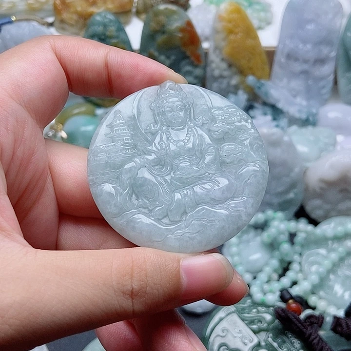 翡翠未镶嵌吊坠(不含链)1