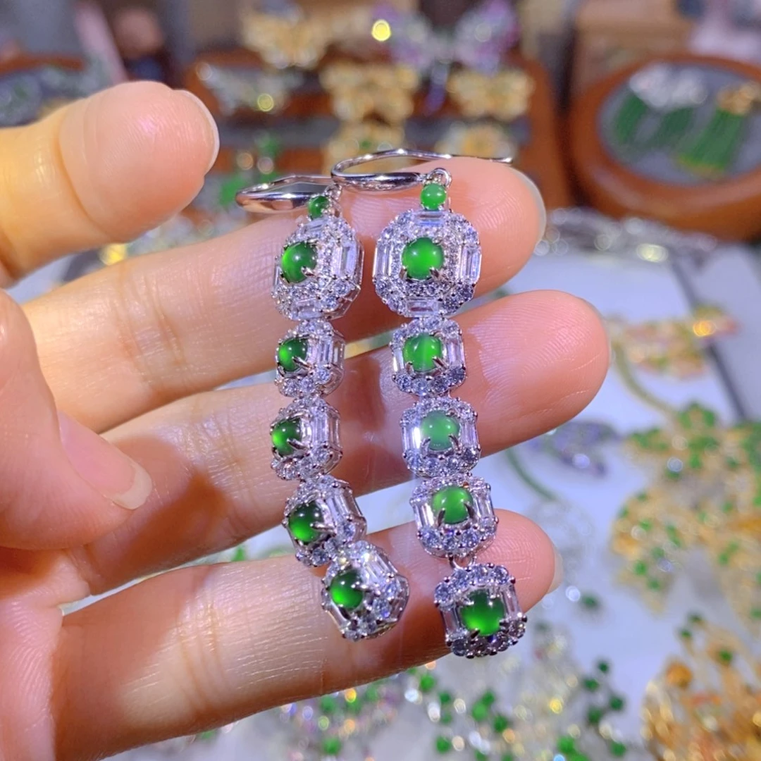 银S925镶嵌把件翡翠