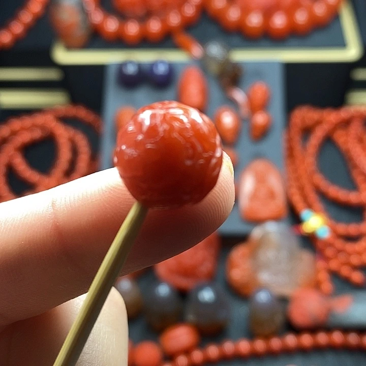 南红玛瑙珠子未镶嵌