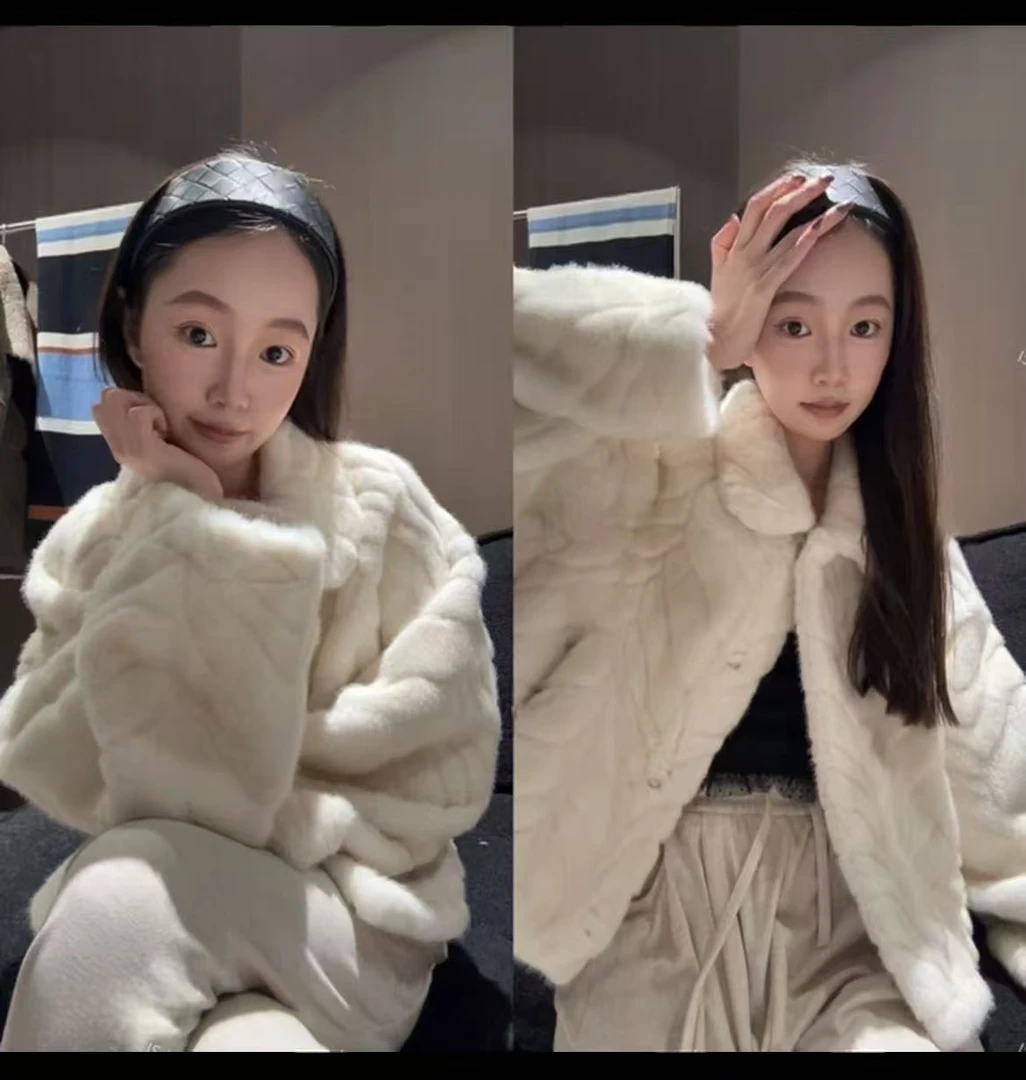 “雪夜围炉”环保草草原宿风韩版千金风短外套短款极简风外套女