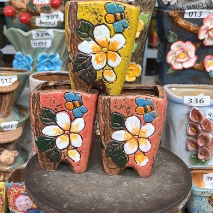 紫砂花盆粗陶材质多肉花盆