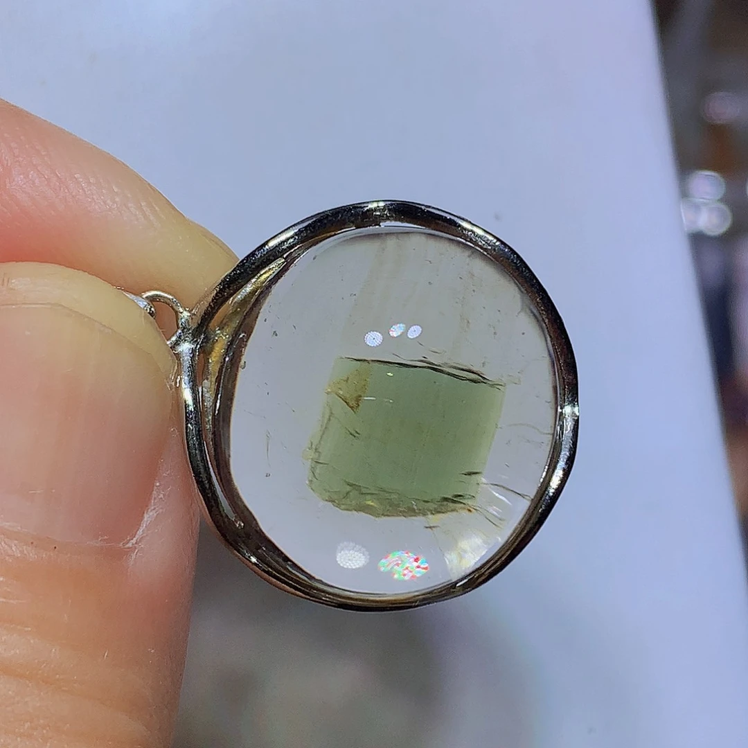 银S925镶嵌吊坠(不含链)水晶