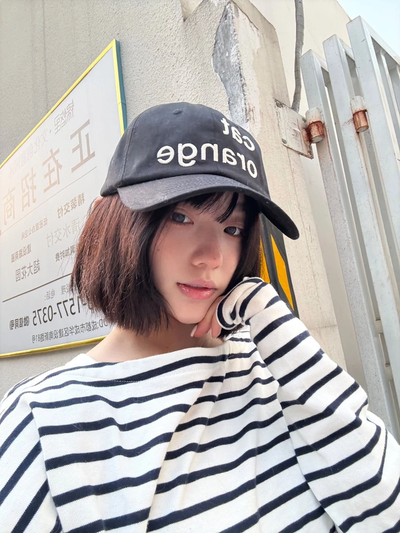 直播间专属链接/Cat Total Orange原创设计纯色字母黑色棒球帽