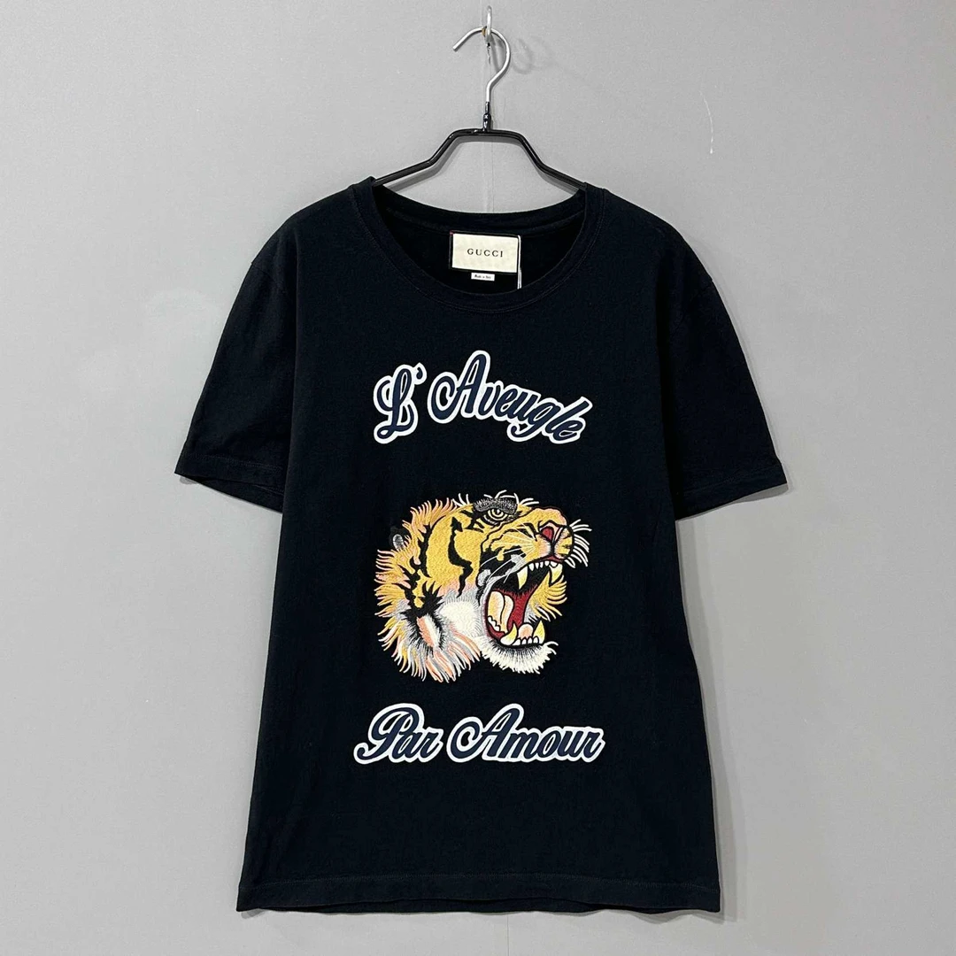 99新 GUCCI/古驰 GUCCI /古驰/虎头刺绣短袖/s码/99新/17531