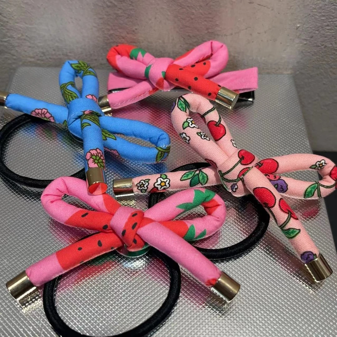 设计款彩色立体蝴蝶结发圈T246