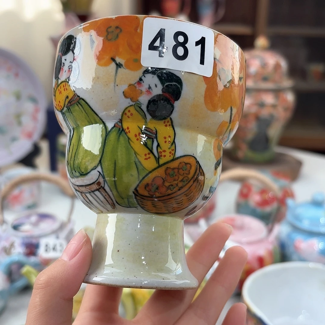 钟***儿景德镇手绘高温釉下彩陶瓷茶具