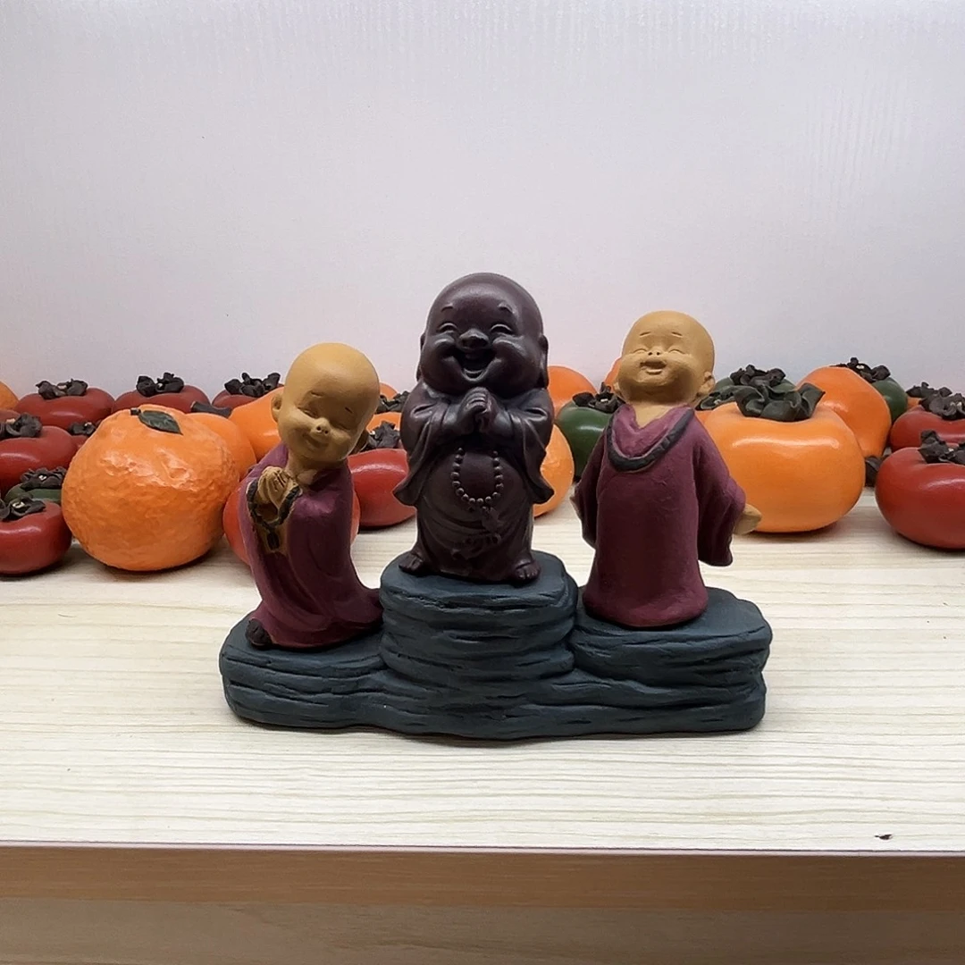 茶盘紫砂茶宠弥勒一套