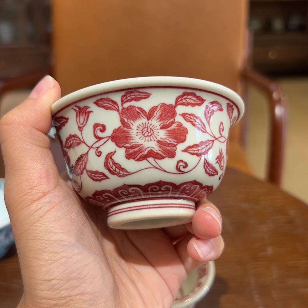 正绎堂釉里红蔷薇花中号
