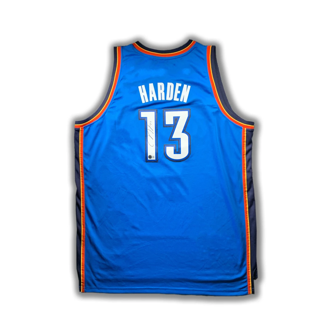 【臻签体育】哈登亲签雷霆蓝sw球衣收藏（bk大证书）