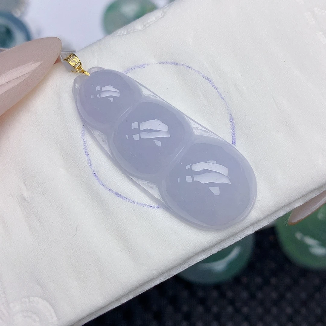 翡翠18K金镶嵌颈饰天然缅甸翡翠a货百元以上9元证书费自理