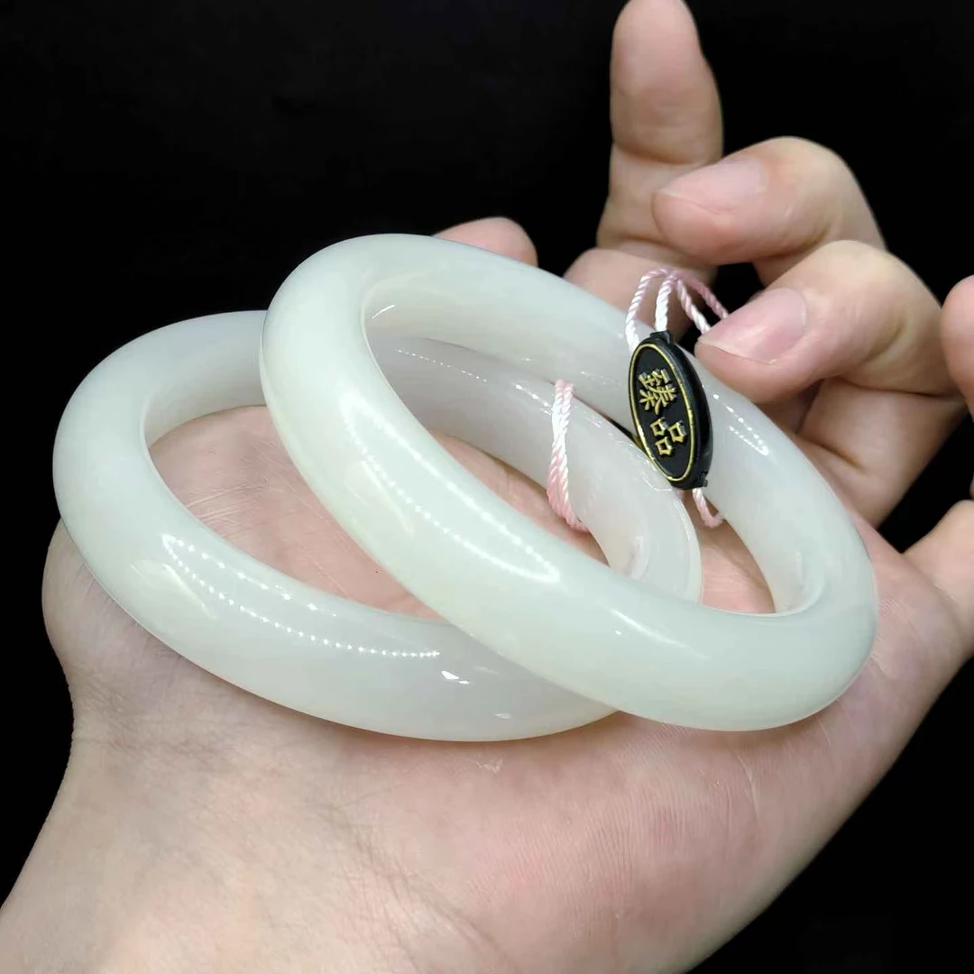 【老三珠宝】和田玉宽条手镯F7【多样性发其一】圈口50-58mm