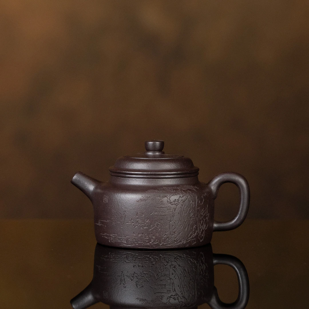 【利贞l德钟】原矿天青紫泥 约180cc 手工制作紫砂壶 茶具CRY