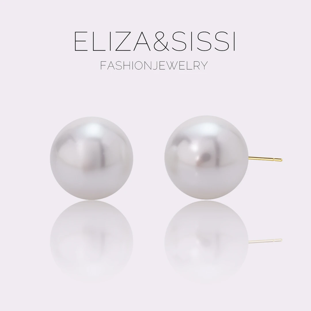 合金仿珍珠耳饰 小众仿珍珠耳饰日韩风简约时尚圆珍珠耳钉气质